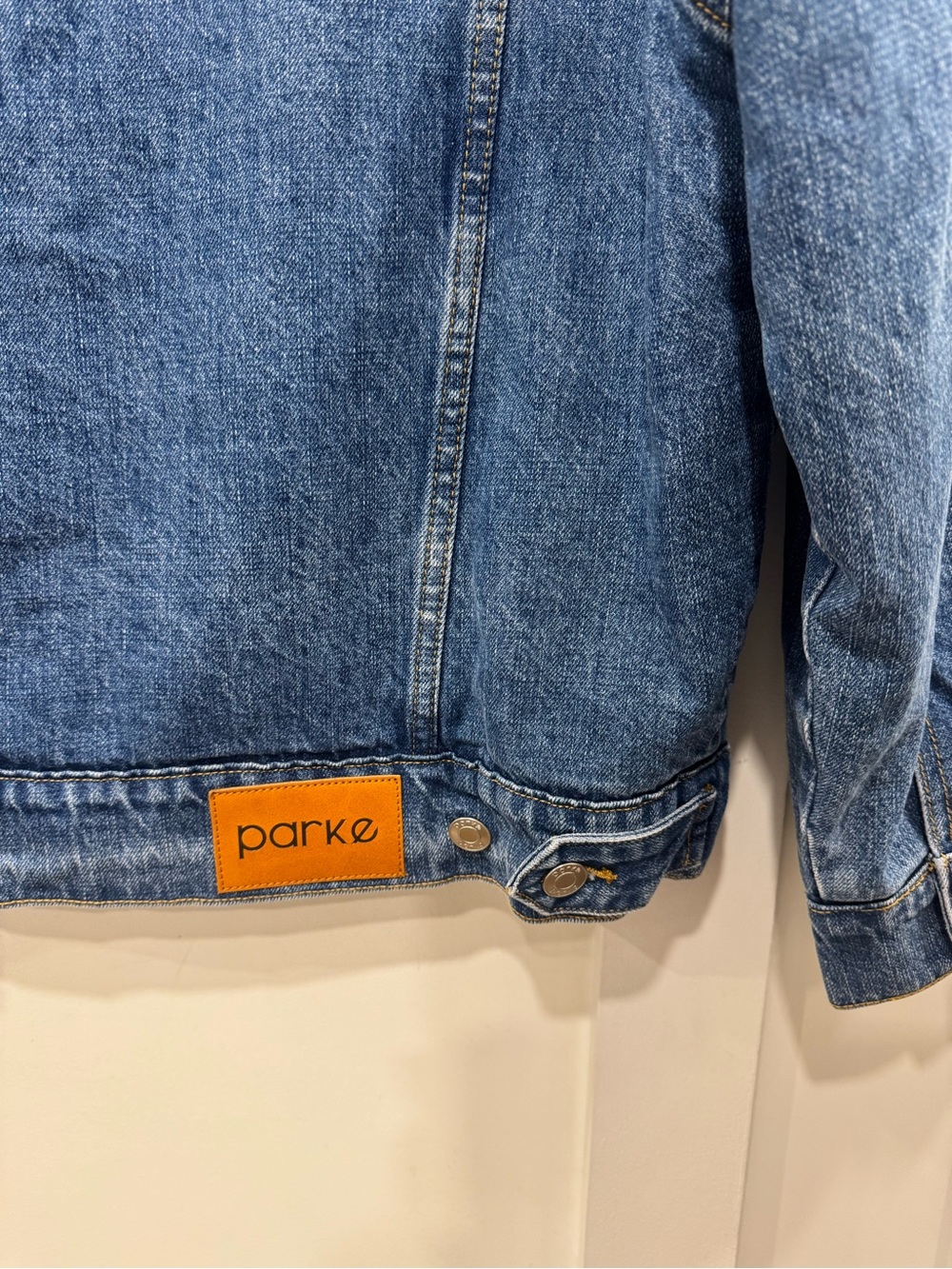 Parke Oversized Sherpa Lined Denim Jacket - Picture 7 of 7